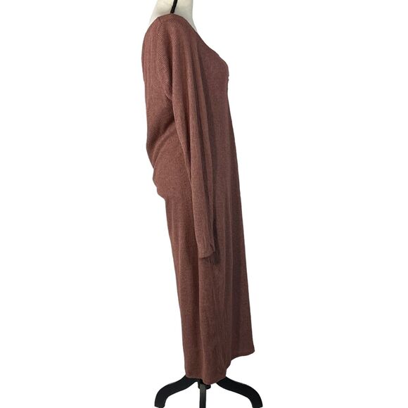 INC International Concept X-Large Midi Sweater Dress Long Sleeve Sweetheart Neck - Picture 4 of 10